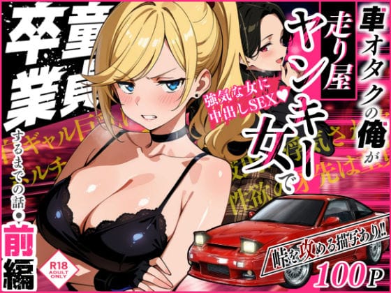 【全編マンガ】d_742057 | 車オタクの俺が走り屋ヤンキー女で童貞卒業するまでの話・前編 | Sakaki IndustryAI（2D）(不良・ヤンキー)